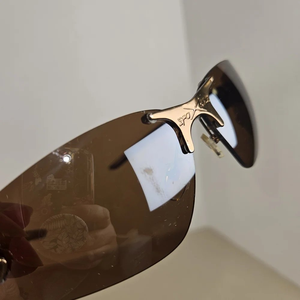 Brown Rimless Men's Sunglasses